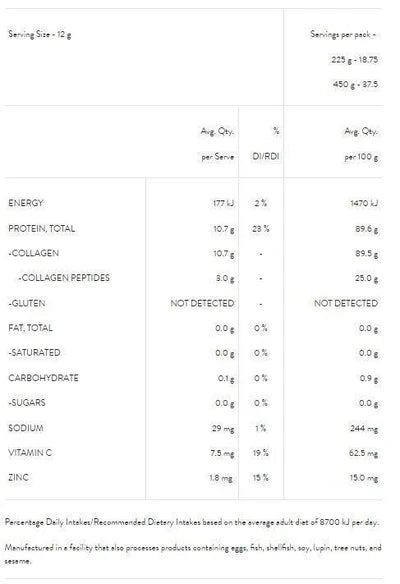Collagen Beauty (Skin Hair Nails Gut) Powder by Nutra Organics