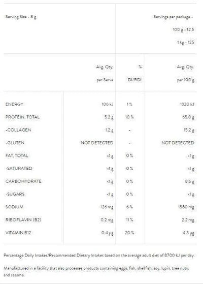 Beef Bone Broth Powder by Nutra Organics