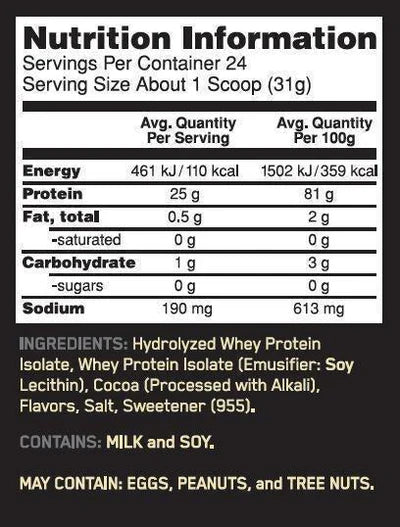 GOLD STANDARD 100% ISOLATE BY OPTIMUM NUTRITION
